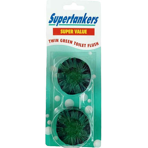 Supertankers Twin Green WC tabletki do zbiornika 2 x 50 g zielone