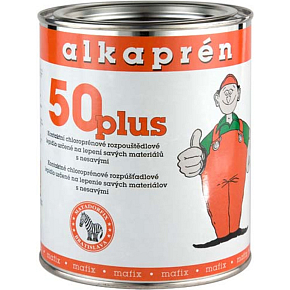 Alkaprén 50 plus, beztoluolowe kleje kontaktowe do gumy, metalu, szkła, 1 l