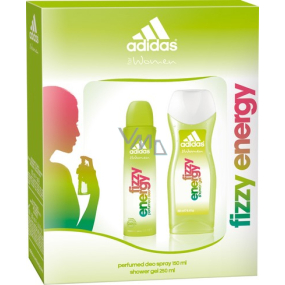 Adidas Fizzy Energy deodorant sprej 150 ml + sprchový gel 250 ml, kosmetická sada Adidas Fizzy Energy deodorant sprej 150 ml + sprchový gel 250 ml, kosmetická sada