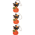 Halloween havran na dýni dřevěný na zavěšení 10 cm 3 kusy v sáčku