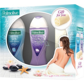 Palmolive Lázeňský zážitek sprchový gel 250 ml + sprchový gel 250 ml + mycí houba, kosmetická sada