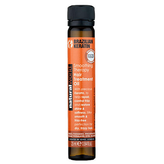 Natural World Brazilian Keratin Smoothing Therapy Hair Treatment Oil regenerační vlasový olej 25 ml