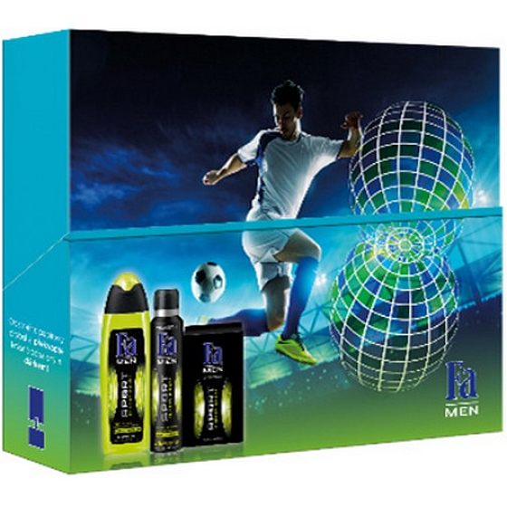Fa Men Energy Boost sprchový gel 250 ml + antiperspirant deodorant sprej 150 ml + voda po holení 100 ml, kosmetická sada