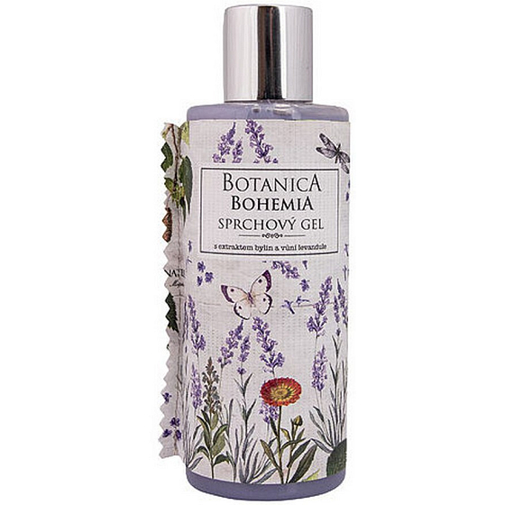 Bohemia Gifts Botanica Lawenda z oliwą z oliwek, ekstraktem z ziół i jogurtową aktywną substancją żel pod prysznic 200 ml