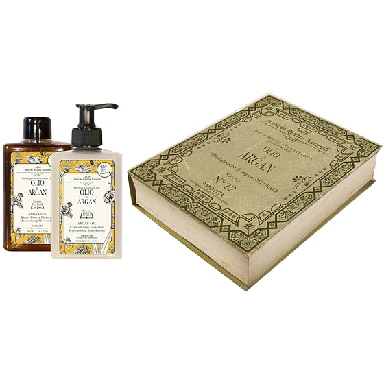 Amovita Olio di Argan sprchový gel 300 ml + tělové mléko 300 ml, kosmetická sada
