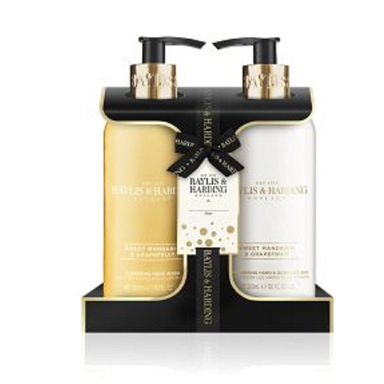 Baylis & Harding Sladká mandarinka a Grapefruit tekuté mýdlo na ruce 300 ml + mléko na ruce a tělo 300 ml, kosmetická sada