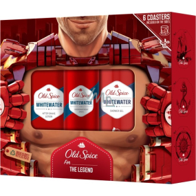 Old Spice White Water sprchový gel 250 ml + voda po holení 100 ml + deodorant sprej 150 ml, kosmetická sada pro muže