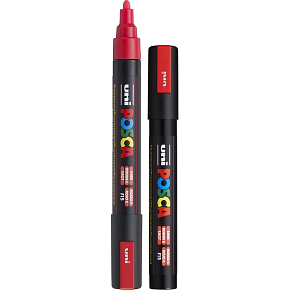 Posca Uniwersalny akrylowy pisak 1,8 - 2,5 mm Fluo-czerwony PC-5M
