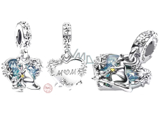 Charm Srebrna 925 Disney Kubu Puh, Kangurzyca + Kangurek mama, zawieszka na bransoletkę rodzina