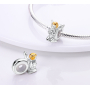 Charm Srebrny 925 Modlący się anioł, koralik na bransoletkę symbol