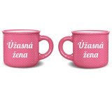 Nekupto Jmenný mini hrníček Użasna žena 100 ml