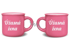 Nekupto Jmenný mini hrníček Użasna žena 100 ml