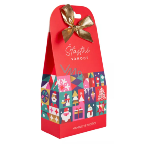 Albi Vánoční mandle ve skořici Šťastné Vánoce geometrie červená 120 g Albi Vánoční mandle ve skořici Šťastné Vánoce geometrie červená 120 g