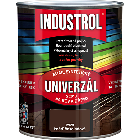Industrol S2013 uniwersalny połysk farba na metal i drewno, 2430 czekoladowy brąz, 600 ml