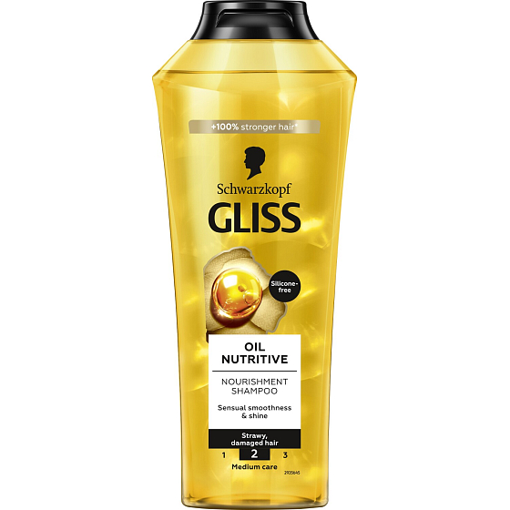 Gliss Oil Nutritive odżywczy szampon do włosów z rozdwojonymi końcówkami, 400 ml