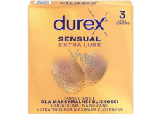 Durex Sensual Extra Lube kondomy, 3 ks