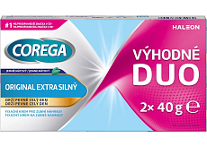 Corega Original krem fixujący do sztucznej szczęki extra mocny 2 x 40 g