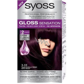 Syoss Gloss Sensation Šetrná barva na vlasy bez amoniaku 3-33 Tmavá morello třešeň 115 ml Syoss Gloss Sensation Šetrná barva na vlasy bez amoniaku 3-33 Tmavá morello třešeň 115 ml