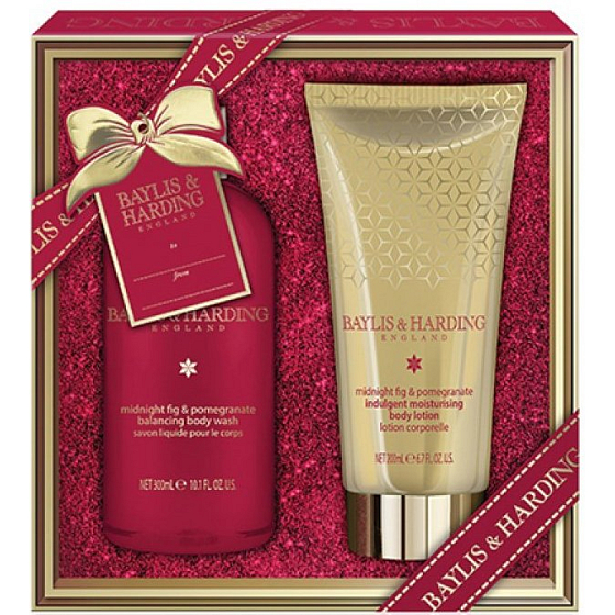 Baylis & Harding Fík a Granátové jablko sprchový gel 300 ml + tělové mléko 200 ml, kosmetická sada