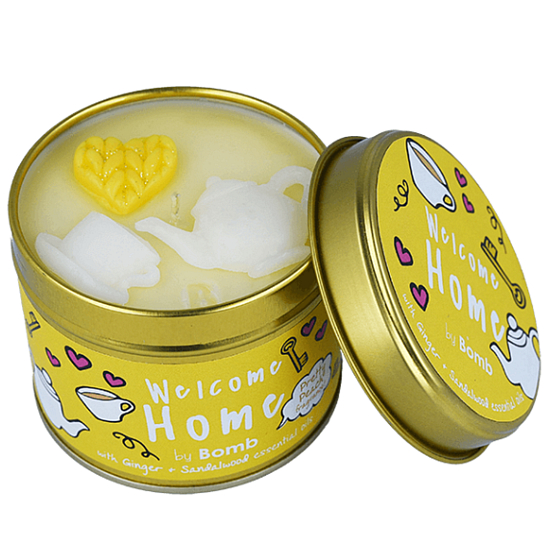Bomb Cosmetics Vítaj doma - Welcome Home Świeca zapachowa, ręcznie robiona w puszce pali się aż 35 godzin