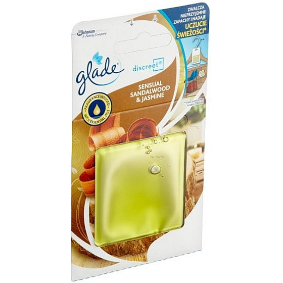 Glade Discreet Santalové dřevo & Jasmín osvěžovač vzduchu náhradní náplň 8 g