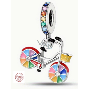 Zawieszka ze srebra 925 Koło kolorowe, charms do bransoletki, sport Zawieszka ze srebra 925 Koło kolorowe, charms do bransoletki, sport