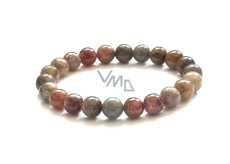 Spinel bransoletka elastyczna naturalny kamień, kuleczka 8,5 - 9 mm /16 - 17 cm szczęście-dobry nastrój