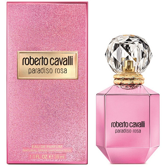 Roberto Cavalli Paradiso Rosa parfémovaná voda pro ženy 30 ml – elegantní růžový flakón s luxusním designem