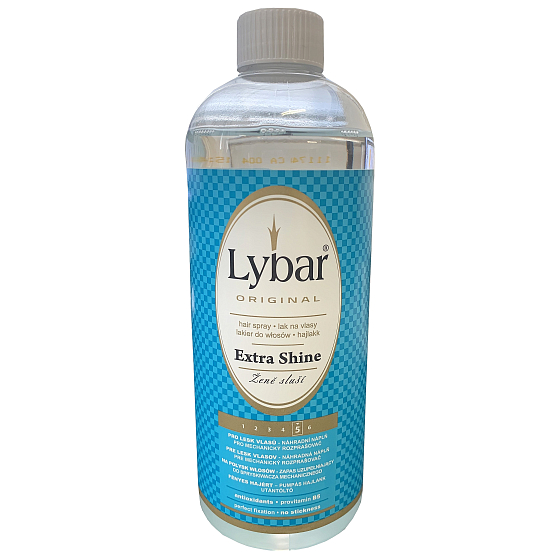 Lybar Lśniący blask mocno utrwalający lak do włosów 500 ml wkład uzupełniający