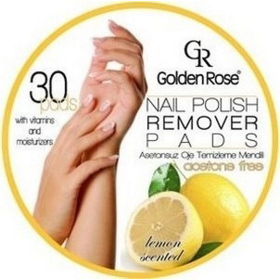 Golden Rose odlakovací ubrousky na nehty Lemon Scented 30 kusů