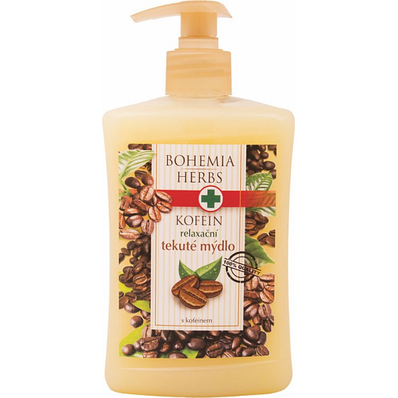 Bohemia Gifts Kofein a Olivový olej relaxační krémové tekuté mýdlo 500 ml