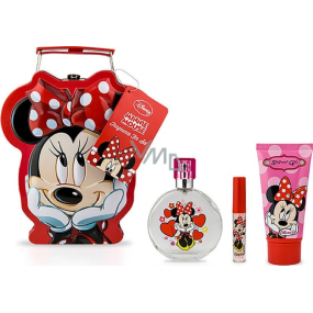 Disney Minnie Mouse toaletní voda pro holky 50 ml + sprchový gel 60 ml + lesk na rty 2,3 g, kosmetická sada