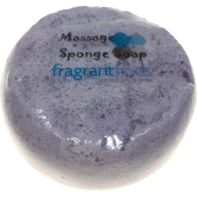 Fragrant Love Glicerynowe mydło masażowe z gąbką napełnioną perfumami Jessica Parker Lovely w kolorze fioletowym 200 g
