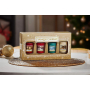 Yankee Candle Zimní zázrak + Perník s polevou + Zářivá hvězda + Zledovatělý modrý smrk, vonná svíčka votivní 4 x 49 g vánoční dárková sada