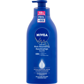 Nivea Body Milk Rich výživné tělové mléko pro velmi suchou pokožku s pumpičkou 625 ml