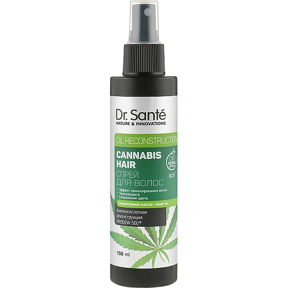 Dr. Santé Cannabis Hair spray do włosów dla słabych i zniszczonych włosów z olejem konopnym 150 ml