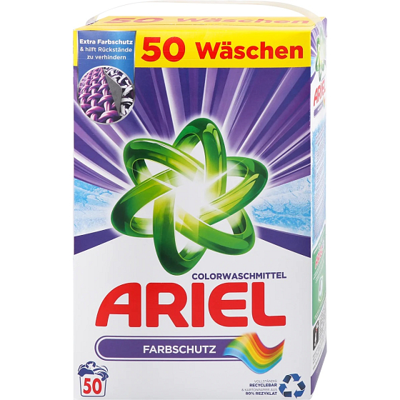 Ariel Dach Color+ univerzální prací prášek na barevné prádlo 50 dávek 3,25 kg