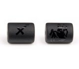 Onyx Strzelec znak zodiaku, wisiorek na bransoletkę naturalny kamień, wielkość 10 mm 1 sztuka, kamień żywy czarny