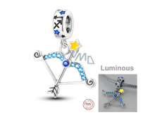 Charm Srebrna 925 Luminozna - Znak zodiaku Strzelec, zawieszka na bransoletkę