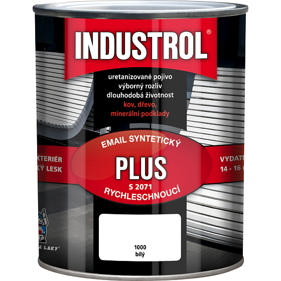 Industrol Plus wierzchnia farba na metal i drewno S2071, 1000 biała, 750 ml