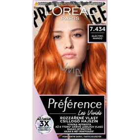 L'oreal Paris Préférence Vivid Colors farba do włosów, Electric Mango 7.434