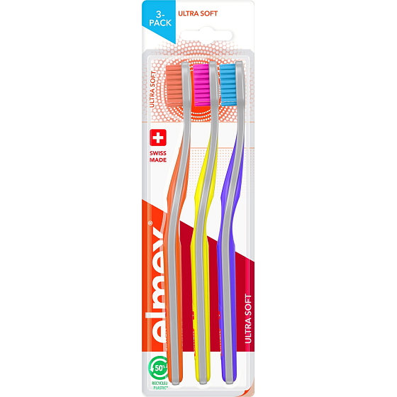 Elmex Ultra Soft szczoteczka do zębów, extra miękka, 3 szt.