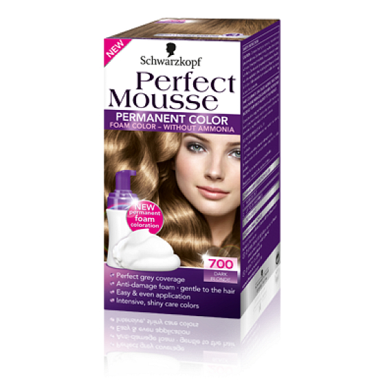 Perfect Mousse Permanent Color barva na vlasy 700 Tmavě plavý