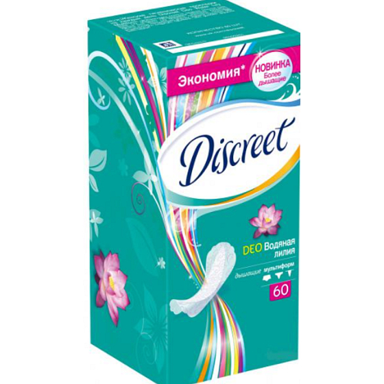 Discreet Deo Waterlily slipové intimní vložky pro každodenní použití 60 kusů