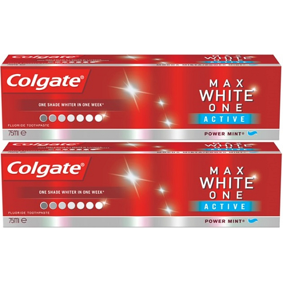 Colgate Max White One Active zubní pasta 2 x 75 ml, duopack