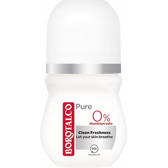 Borotalco Pure kulkowy antyperspirant dezodorant roll-on unisex 50 ml