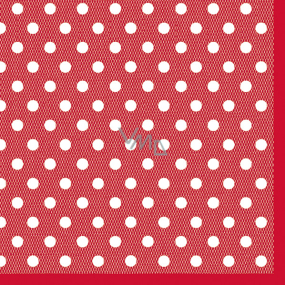 Maki Papírové dezertní ubrousky červené 3 vrstvé 25 x 25 cm 20 kusů