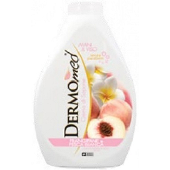Dermomed Frangipani & White Peach tekuté mýdlo náhradní náplň 300 ml