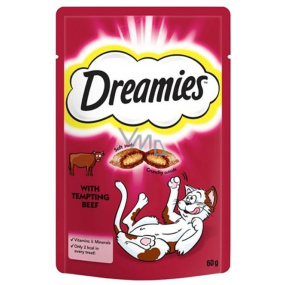 Dreamies Cat s hovězím doplňkové krmivo pro kočky 60 g