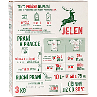 Jelen proszek do prania na bazie mydła, 60 prań, 3 kg